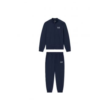Trening baieti  TRAIN CORE ID T-SUIT T-TOP FZ CH COFT CC - Bumbac - Albastru