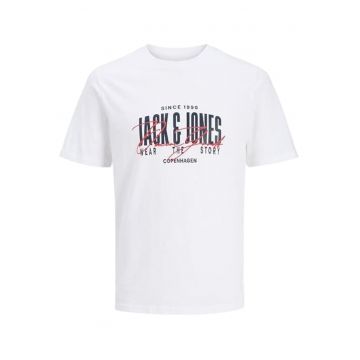 Tricou JACK &JONES Aero Crew Neck 62084 - Alb