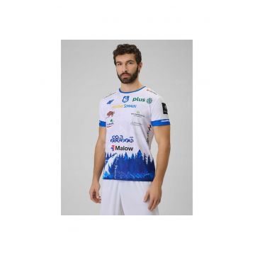 Tricou sport alb - Albastru