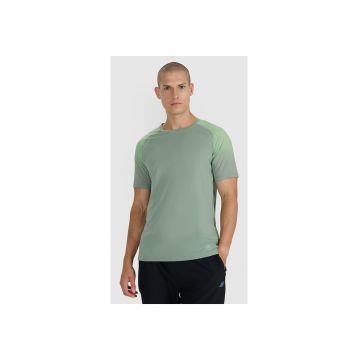 Tricou Sport Barbati -  Reflectorizant - Ventilatie Superioara - Uscare Rapida - Confortabil - Olive Moss Yellow - Galben
