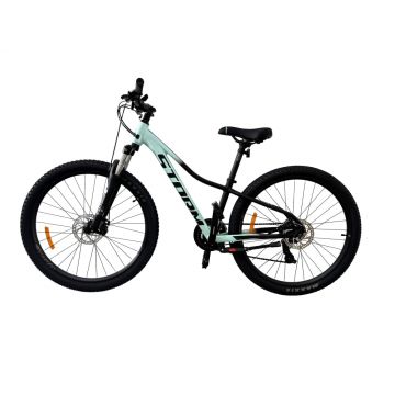 Bicicleta MTB Storm Shark Lady 1.0, 27.5 Inch, Cadru 13, 2D Frane pe Disc, Turcoaz Negru - Copie