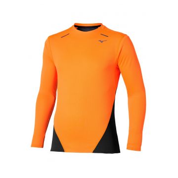 Bluza alergare barbati  Tech Thermal Charge FW 2025 - Negru/Portocaliu