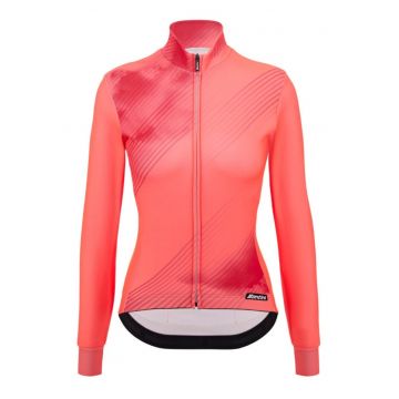 Bluza ciclism dama  Pure Dye - Rosu corai/Roz