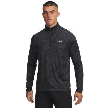 Bluza cu logo pentru fitness Tech™ - Negru/Gri antracit