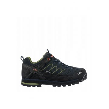 Bocanci trekking barbati -  Moon Low - negru - piele