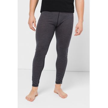 Colanti cu benzi laterale contrastante pentru ski Base Layer - Gri inchis melange