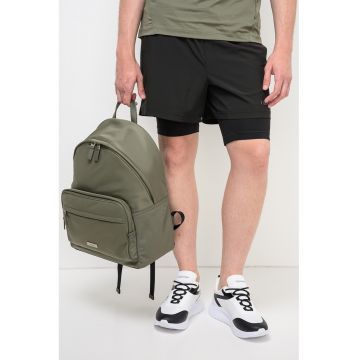 Pantaloni scurti cu model 2-in-1 - pentru fitness - Negru