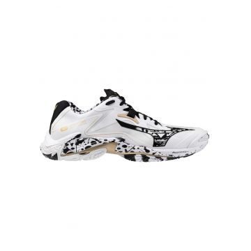 Pantofi volei  Wave Lightning Z8 FW 2025-Alb/Auriu-44 1/2