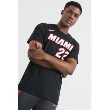 Tricou din bumbac - pentru baschet - Alb/Negru/Rosu inchis