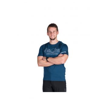 Tricou outdoor din lana pentru barbati Olek navyfewqgq - Albastru inchis