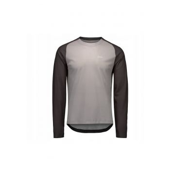 Tricou sportiv  Motion Air - cu maneca lunga - uscare rapida - gri - poliester reciclat - pentru ciclism -