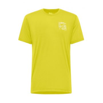 Tricou tehnic barbati  Vonnan Graphic SS 2025 - Galben