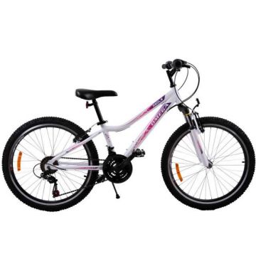 Bicicleta copii Omega Angle 24  , 18 viteze, alb