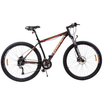 Bicicleta mountainbike Omega Bettridge 29  , cadru 49 cm, frana hidraulica pe disc, negru portocaliu