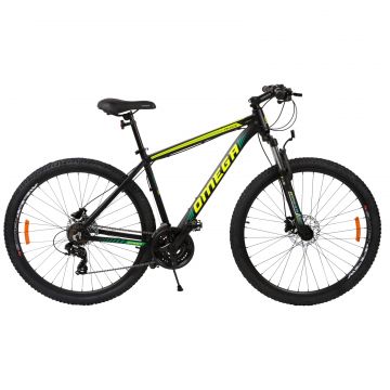 Bicicleta mountainbike Omega Duke 29  , cadru 49cm, frana hidraulica pe disc, negru galben