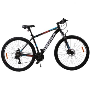 Bicicleta mountainbike Omega Thomas 27.5  , cadru 49cm, negru portocaliu alb