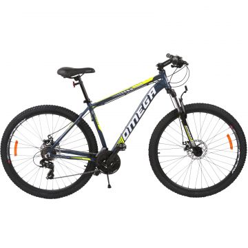 Bicicleta mountainbike Omega Thomas 29  , cadru 49 cm, albastru galben alb 49cm