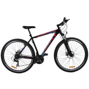 Bicicleta MTB Omega Brave 29   negru-albastru-rosu