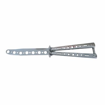 Briceag fluture de antrenament DEPOX , otel inoxidabil, Silver Blade, 22.5 cm, argintiu