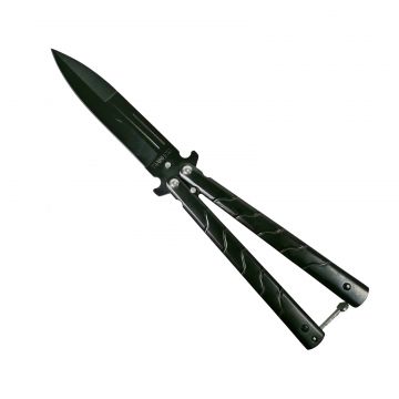 Briceag fluture DEPOX , Ninja Blade, otel inoxidabil, negru, 22.5 cm