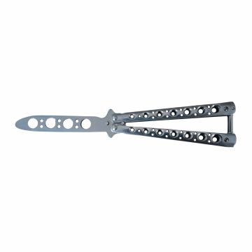 Briceag fluture DEPOX , otel inoxidabil, Bullet Spots, 22 cm, argintiu
