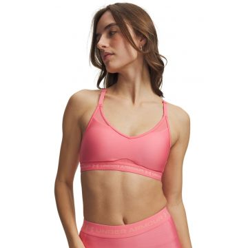 Bustiera crossback cu detalii logo pentru fitness - Roz