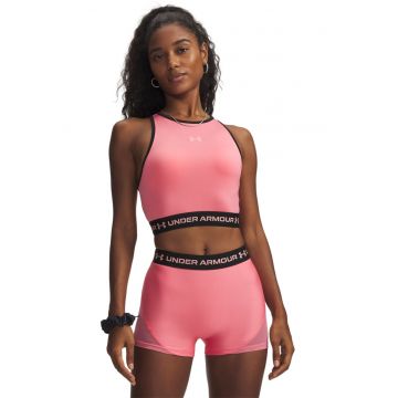Bustiera cu decupaj racerback pentru fitness - Negru/Roz