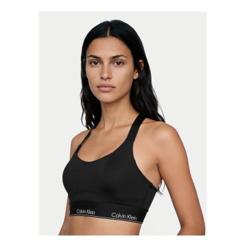 Bustiera pentru fitnes cu banda logo -