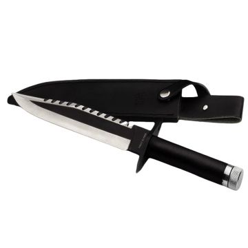 Cutit de vanatoare DEPOX , Rambo First Blood, 35 cm, teaca inclusa, negru