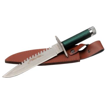 Cutit de vanatoare DEPOX , Rambo First Blood, 35 cm, teaca inclusa, verde