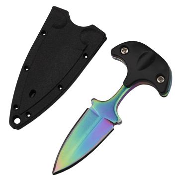 Cutit tactic de camping DEPOX , Rainbow Valley, 7.5 cm, multicolor, teaca inclusa