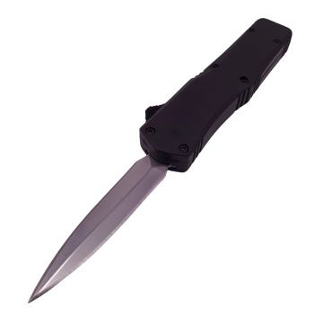 Mini briceag automat de vanatoare DEPOX , Futuristic Blade, metalic, 13 cm, negru