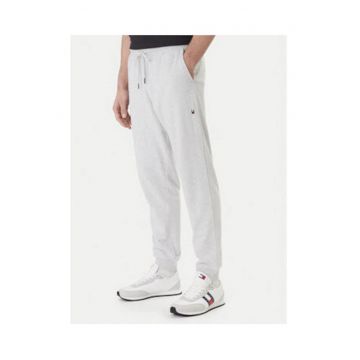 Pantaloni de trening din amestec de bumbac cu buzunare si snur in talie -