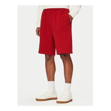 Pantaloni scurti regular fit din amestec de bumbac cu buzunare si model uni -