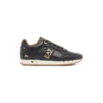 Pantofi sport barbati BLACK & WHITE LACES 10TH ANNIVERSARY LEATHER -  Piele naturala - Negru -