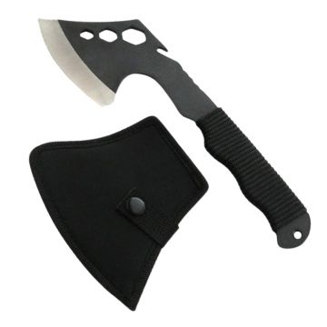 Topor DEPOX , Little Viking, otel inoxidabil, negru, 26 cm, teaca inclusa