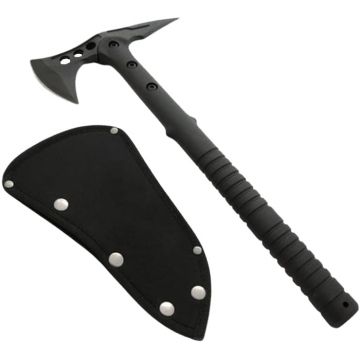 Topor DEPOX , Tactical Spirit, otel inoxidabil, negru, 40 cm, teaca inclusa