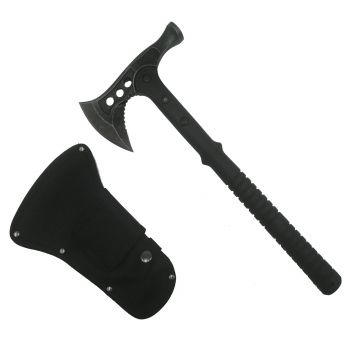 Topor Survivor DEPOX , Hammer Fall, otel inoxidabil, negru, 39 cm, teaca inclusa