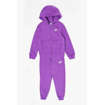 Trening cu gluga si fermoar - Violet