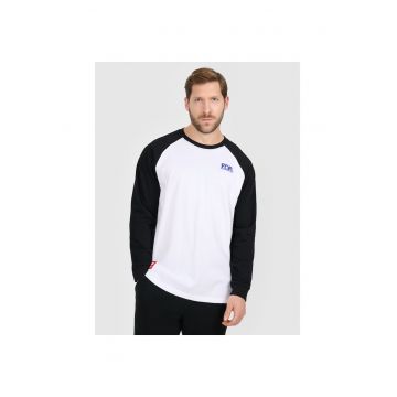 Bluza sport barbati -  oversize - alb - bumbac -