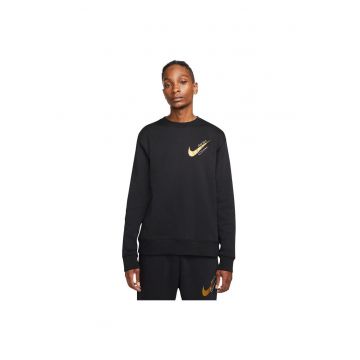 Bluza  Sportswear barbati - fleece moale - croiala lejera - negru - 80% bumbac/20% poliester