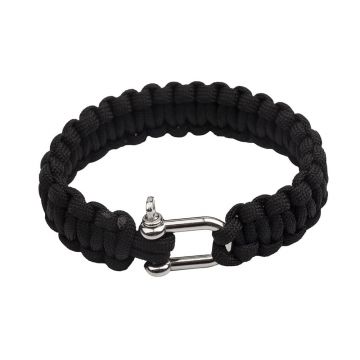 Bratara supravietuire DEPOX , Military Surplus, paracord, 24 cm, negru