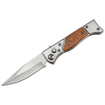 Briceag de vanatoare automat DEPOX , tip AK, Special Forces, otel inoxidabil, 16.5 cm, maro