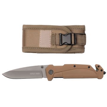 Briceag de vanatoare DEPOX , General Assault, otel inoxidabil, 21.5 cm, bej, teaca inclusa