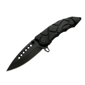 Briceag de vanatoare DEPOX , Jurassic Blade, otel inoxidabil, 20 cm, negru, husa inclusa