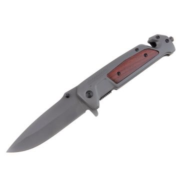 Briceag de vanatoare DEPOX , Major Assault, otel inoxidabil, 23 cm, argintiu