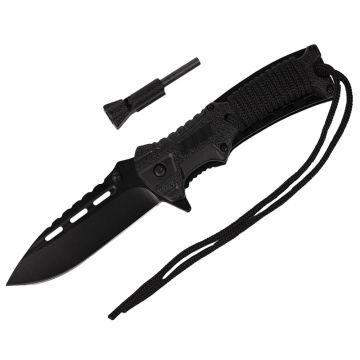 Briceag de vanatoare DEPOX , Silent Future, otel inoxidabil, 21 cm, negru