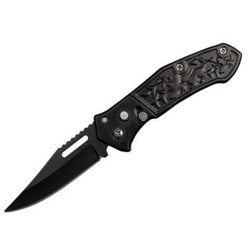 Briceag de vanatoare DEPOX , Sunshine Blade, otel inoxidabil, 16 cm, negru