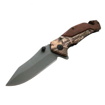 Briceag de vanatoare DEPOX , Super Adventure, otel inoxidabil, 20 cm, maro