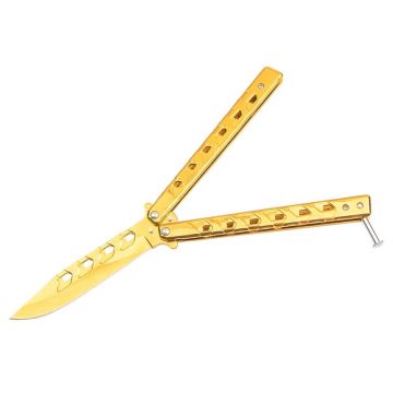 Briceag fluture DEPOX , Future Wings, otel inoxidabil, 24 cm, auriu